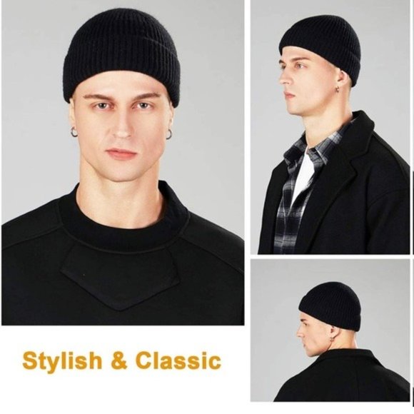 Blue Black Beanie Cap main image 4